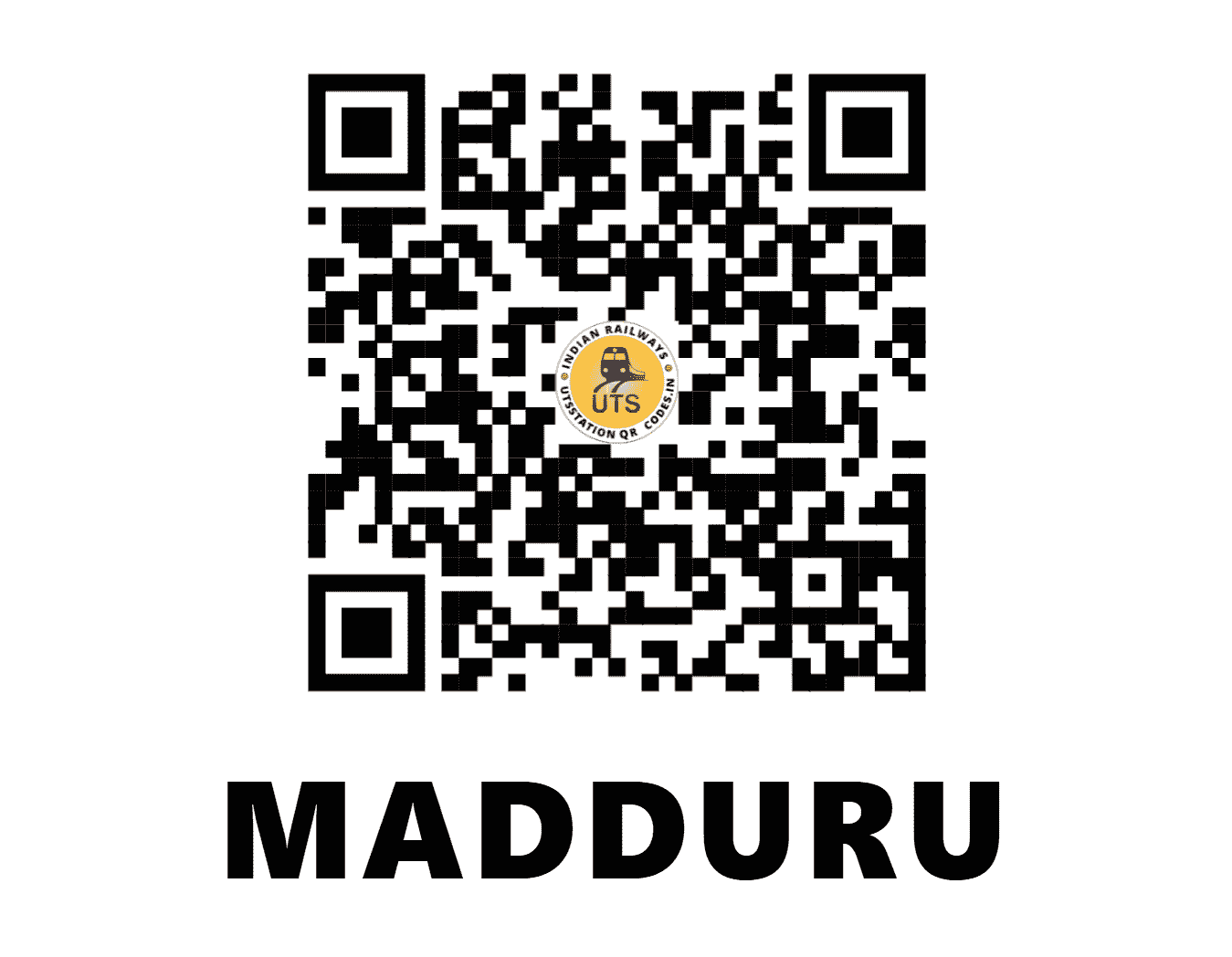 UTS QR Code for MADDURU - MADU - SC (ANDHRA PRADESH)